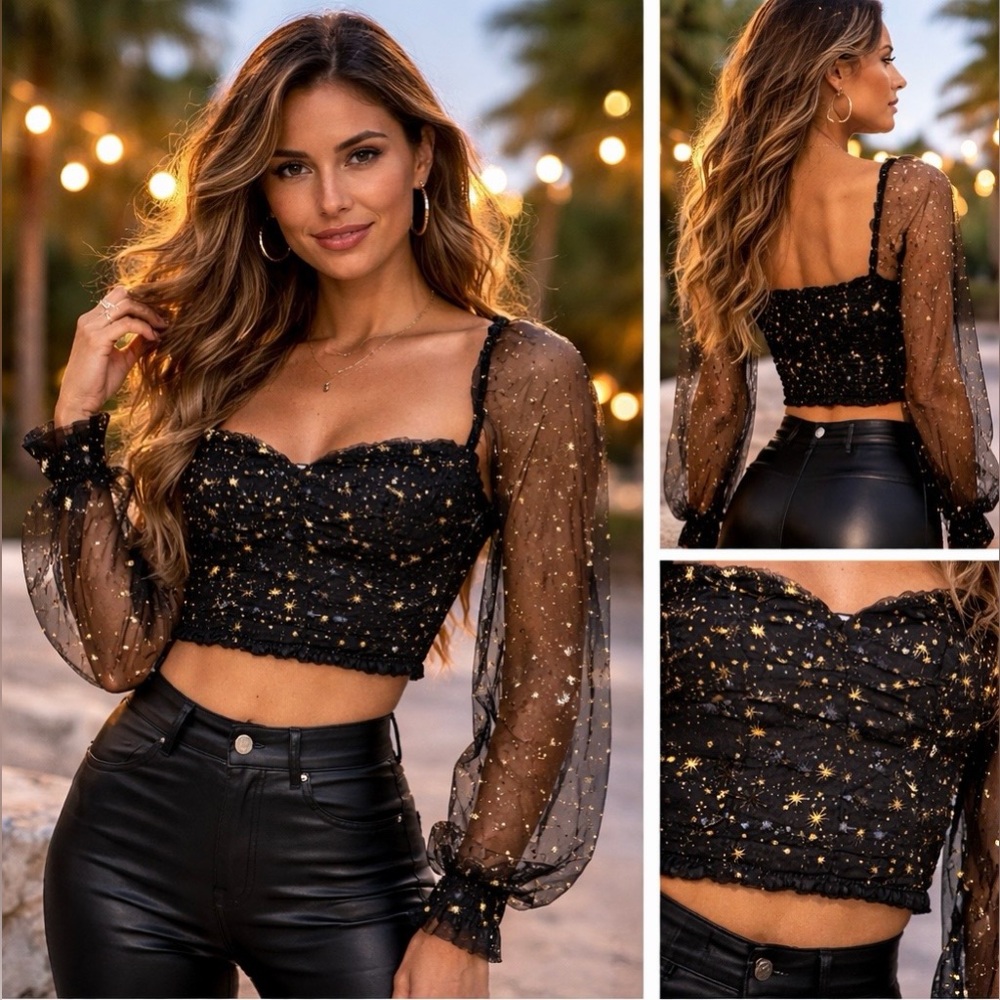 Coachella celestial Crop top